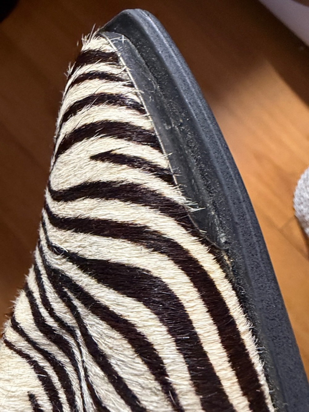 dingo Zebra-Print Ankle Boot - Black & White - Picture 5 of 8